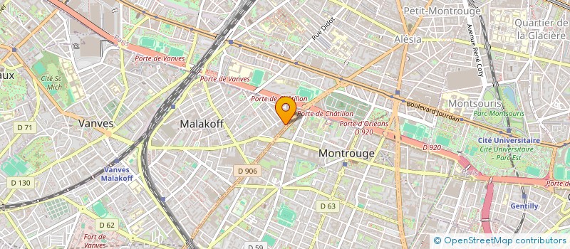 localisation de l'entreprise GA LY  MALAKOFF