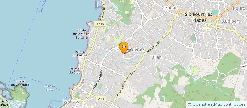 localisation de l'entreprise GA PARTICIPATIONS à SIX-FOURS-LES-PLAGES
