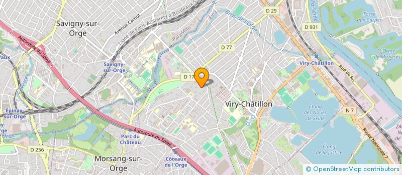 localisation de l'entreprise GA THERM à VIRY-CHATILLON