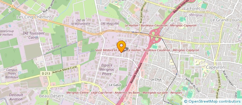 localisation de l'entreprise GAB 33  MERIGNAC