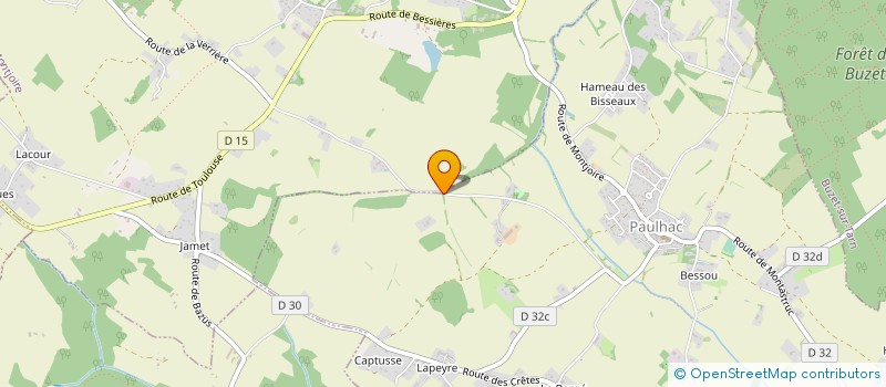 localisation de l'entreprise GAB  PAULHAC