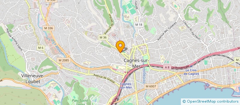 localisation de l'entreprise GAB ALIMENTAIRE à CAGNES-SUR-MER