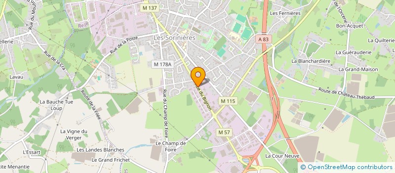 localisation de l'entreprise GAB CORP.  LES SORINIERES