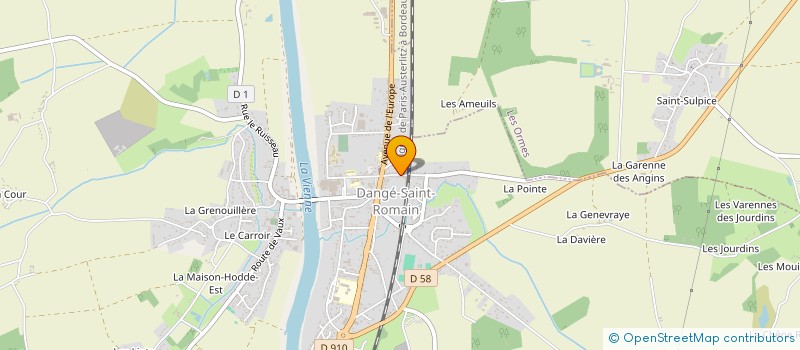 localisation de l'entreprise GAB'IMPRIM TEXTILE 86 à DANGE-SAINT-ROMAIN
