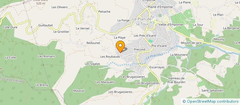 localisation de l'entreprise GAB SVA  LE PLAN-DE-LA-TOUR