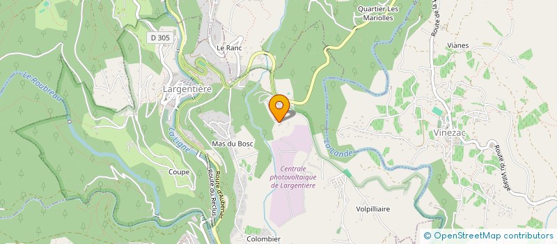 localisation de l'entreprise GABANARO à LARGENTIERE