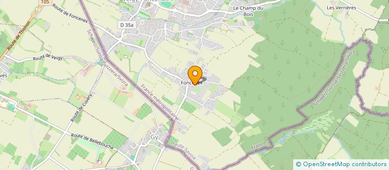 localisation de l'entreprise GABCAM CORP à VEIGY-FONCENEX