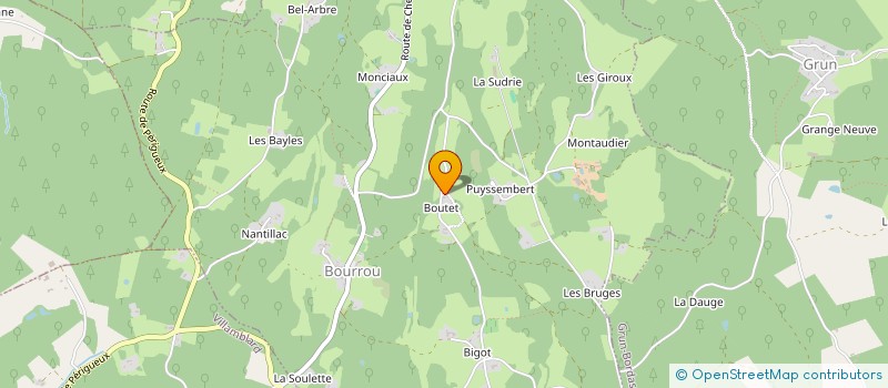 localisation de l'entreprise GABECH à LEGUILLAC DE L AUCHE