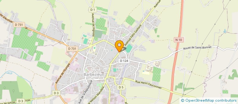 localisation de l'entreprise GABEO à BARBEZIEUX-SAINT-HILAIRE