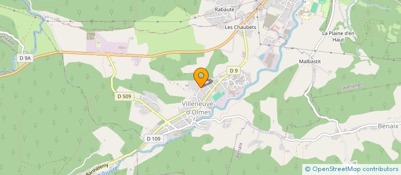 localisation de l'entreprise GABET à VILLENEUVE D'OLMES