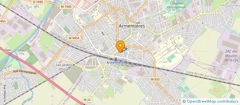 localisation de l'entreprise GABET LECOCQ à ARMENTIERES
