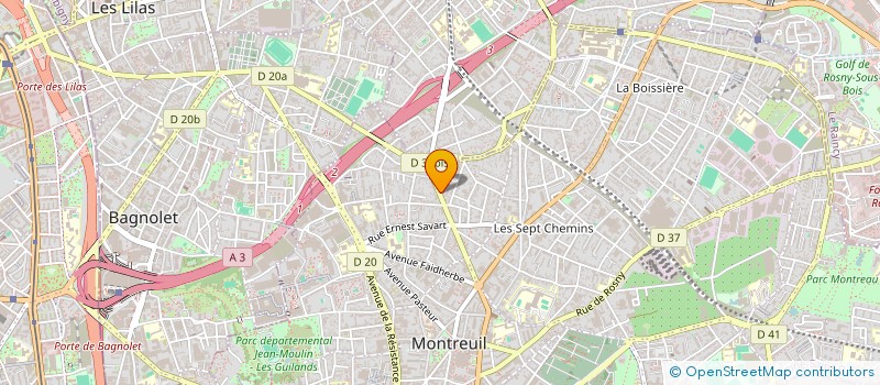 localisation de l'entreprise GABEVA à MONTREUIL