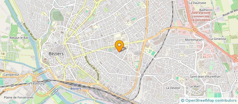 localisation de l'entreprise GABIN ET MANON  BEZIERS