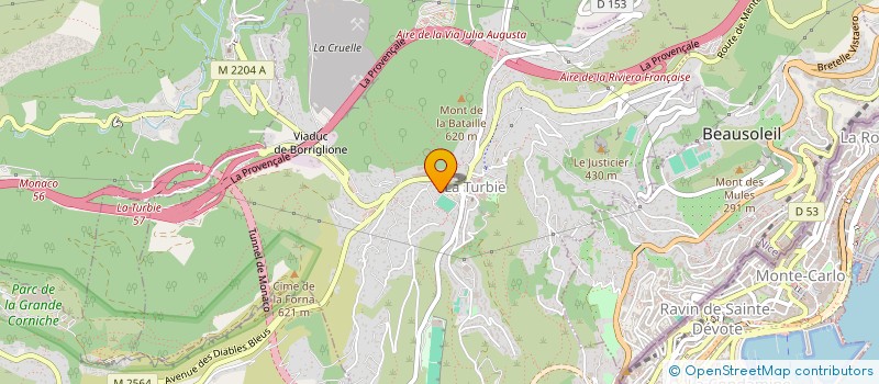 localisation de l'entreprise GABINUS à LA TURBIE