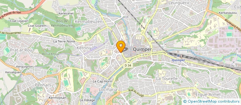 localisation de l'entreprise GABIS  QUIMPER