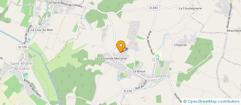 localisation de l'entreprise GABORIAUD ET FILS  CRAVANS