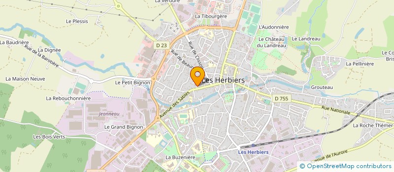 localisation de l'entreprise GABORIT BOCAGE SERVICES à LES HERBIERS