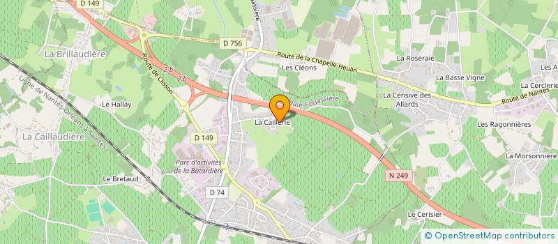 localisation de l'entreprise GABORY SERVICES CHAUFFAGE à LA HAIE-FOUASSIERE