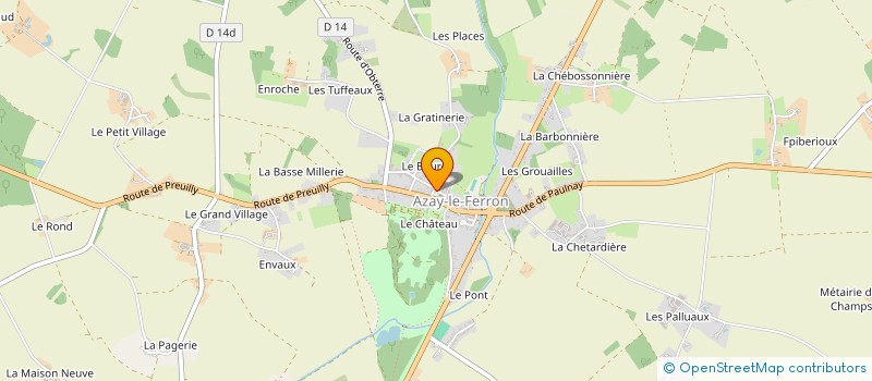 localisation de l'entreprise GABOU à AZAY-LE-FERRON