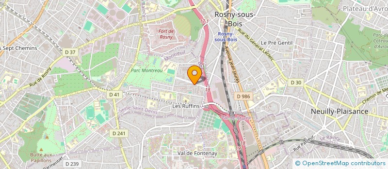 localisation de l'entreprise GABOU NETTOYAGE à MONTREUIL