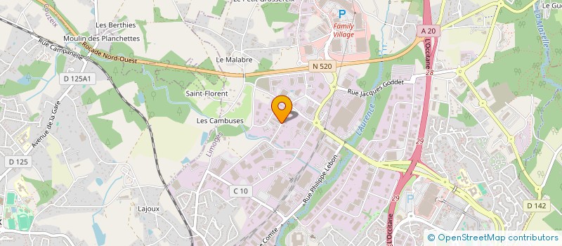 localisation de l'entreprise GABRIEL CENTRE OUEST LOCATION à LIMOGES