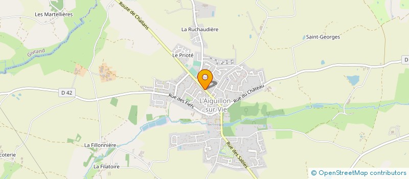 localisation de l'entreprise GABRIEL PEINTURE ET RENOVATION  L'AIGUILLON-SUR-VIE