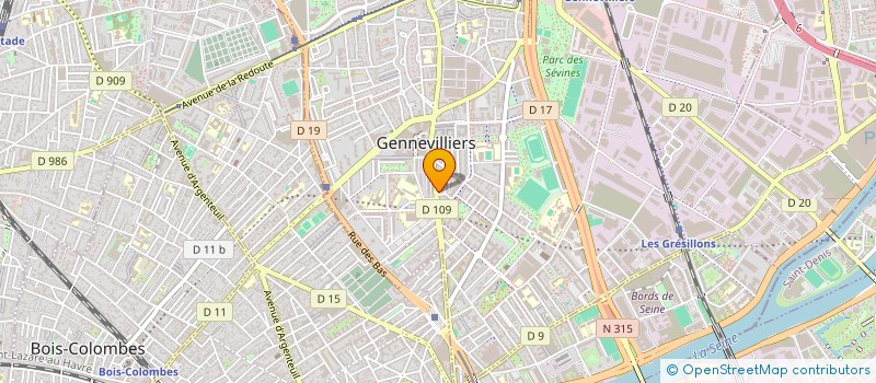 localisation de l'entreprise GABRIEL PERI AUTOMOBILES  GENNEVILLIERS