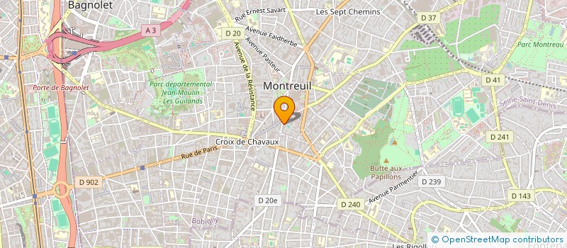 localisation de l'entreprise GABRIELLE ALEXANDRE 39 à MONTREUIL