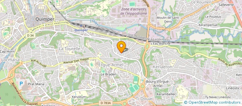 localisation de l'entreprise GABS à QUIMPER