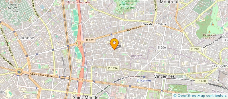 localisation de l'entreprise GABY RESTAURATION  MONTREUIL