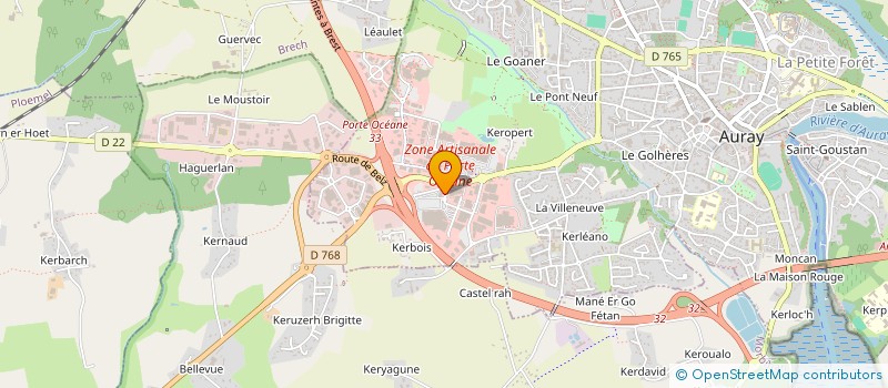 localisation de l'entreprise GACAO à AURAY