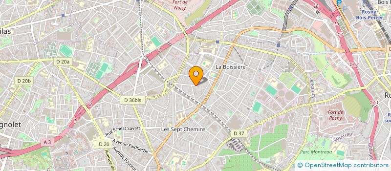 localisation de l'entreprise GACI BVLE  MONTREUIL