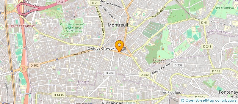 localisation de l'entreprise GAD CACHER à MONTREUIL