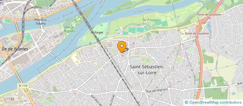 localisation de l'entreprise GADEL IMMOBILIER à SAINT-SEBASTIEN-SUR-LOIRE