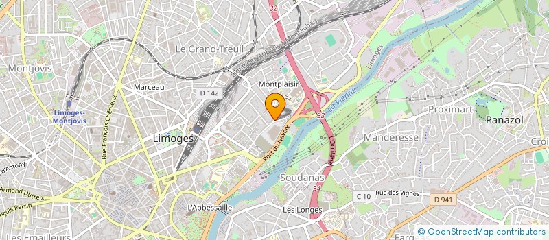 localisation de l'entreprise GADERENT à LIMOGES