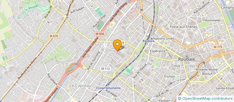 localisation de l'entreprise GADINORD à ROUBAIX