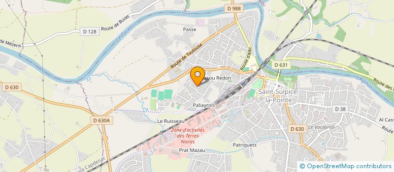 localisation de l'entreprise GADOM MACONNERIE à SAINT-SULPICE-LA-POINTE
