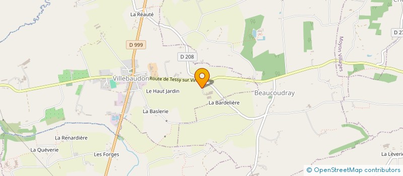 localisation de l'entreprise GAEC 2 L'OISELIERE  VILLEBAUDON