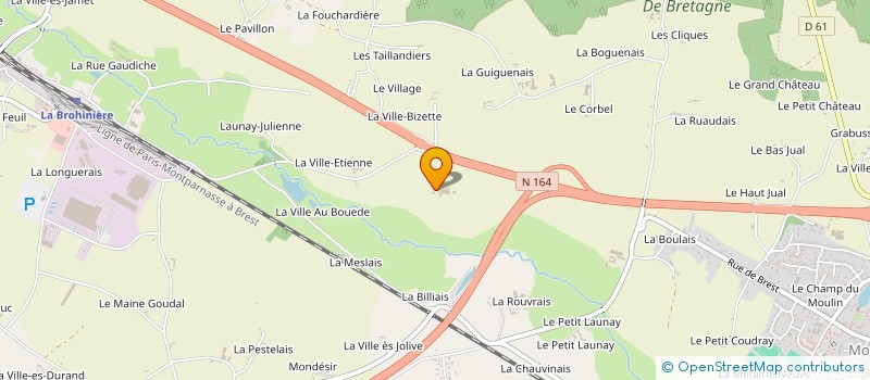 localisation de l'entreprise GAEC 3 D à MONTAUBAN-DE-BRETAGNE