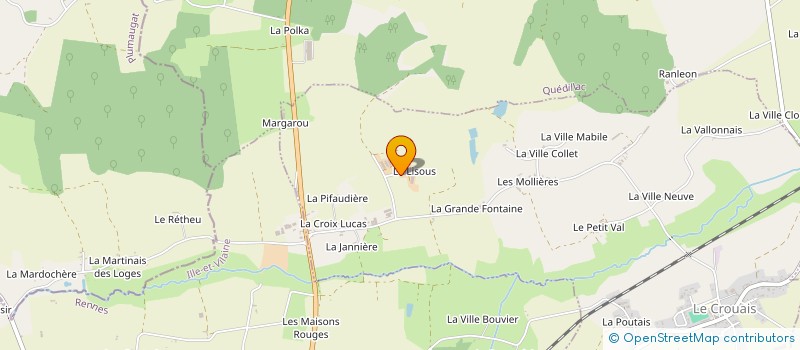 localisation de l'entreprise GAEC ABC ROSSELIN à LE CROUAIS