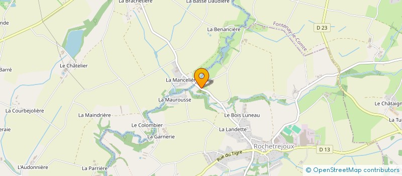 localisation de l'entreprise GAEC AGENEAU-PINEAU à ROCHETREJOUX