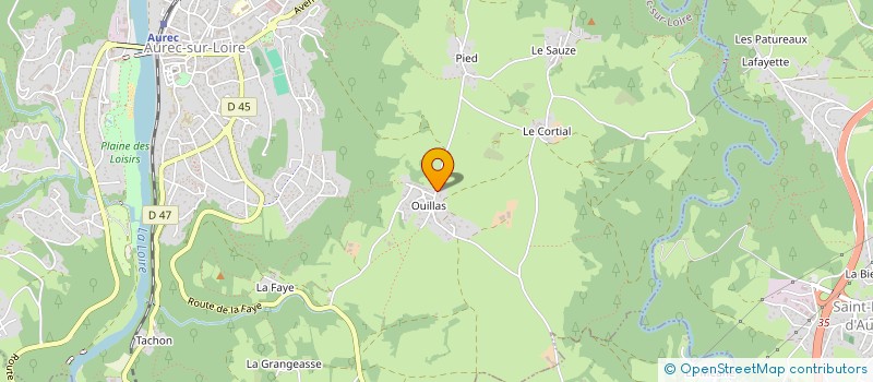 localisation de l'entreprise GAEC AGREE DES COTES à AUREC-SUR-LOIRE
