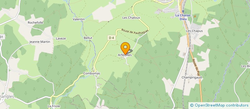 localisation de l'entreprise GAEC AGREE DES EPINES à LA CHAISE DIEU