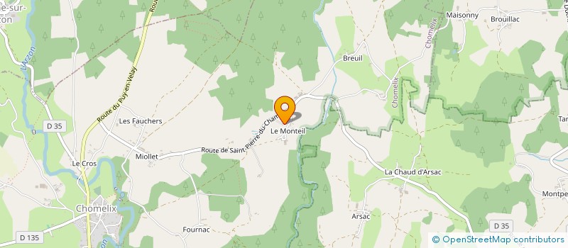 localisation de l'entreprise GAEC AGREE DU P'TIT CHALET  CHOMELIX