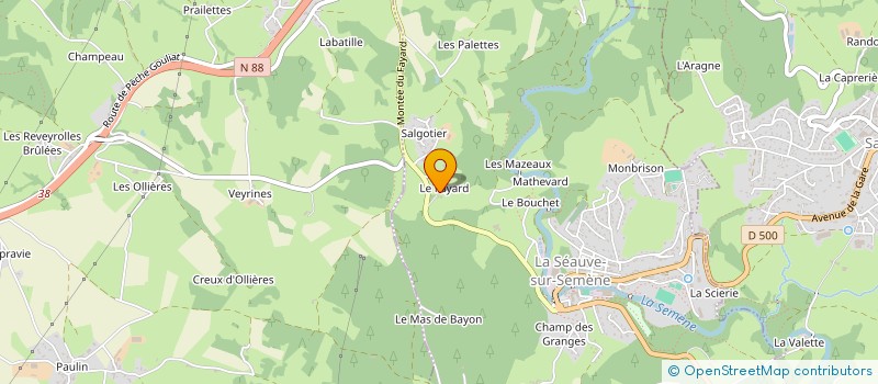 localisation de l'entreprise GAEC AGREE ESCOFFIER DU FAYARD à LA SEAUVE-SUR-SEMENE