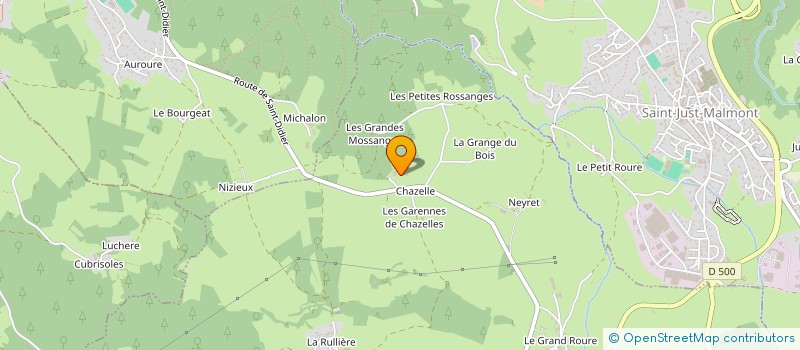 localisation de l'entreprise GAEC AGREE LE PETIT PANIER DE CHAZELLES  SAINT-DIDIER-EN-VELAY