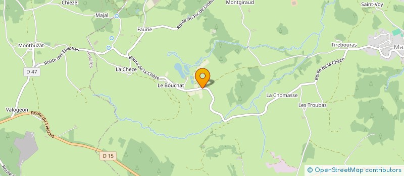 localisation de l'entreprise GAEC AGREE LES BAIES DU LIZIEUX à MAZET-SAINT-VOY