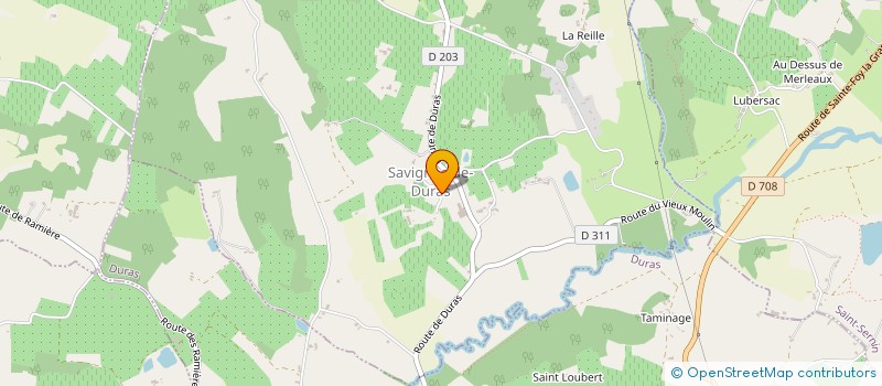 localisation de l'entreprise GAEC AGREE LES CHARMES à SAVIGNAC-DE-DURAS