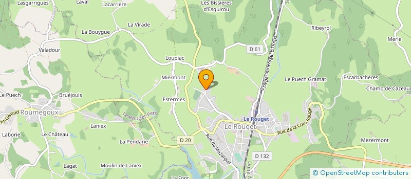 localisation de l'entreprise GAEC AGREE MARTAL à LE ROUGET-PERS