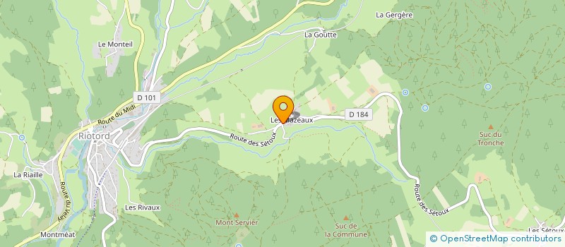localisation de l'entreprise GAEC AGREE MONDOMPOUL à RIOTORD